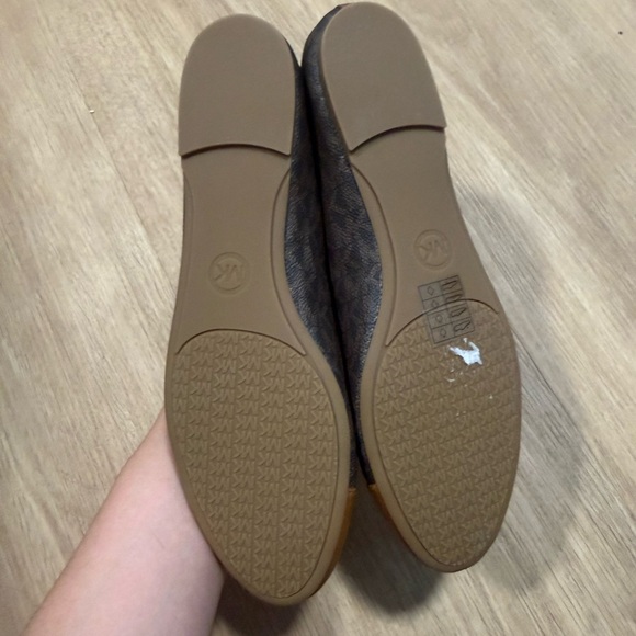 Michael Kors Dark Brown and Tan flats - Picture 3 of 4